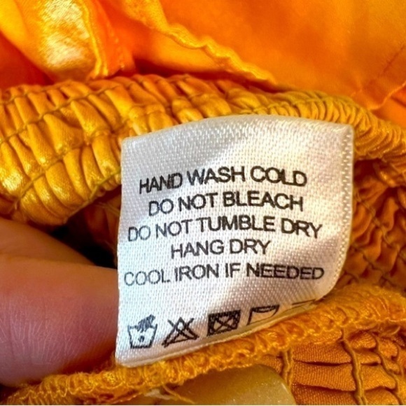 Lovers + Friends Womens Ruched Ruffled Sleeveless Blouse Tube Top Party Yellow… - Picture 9 of 12